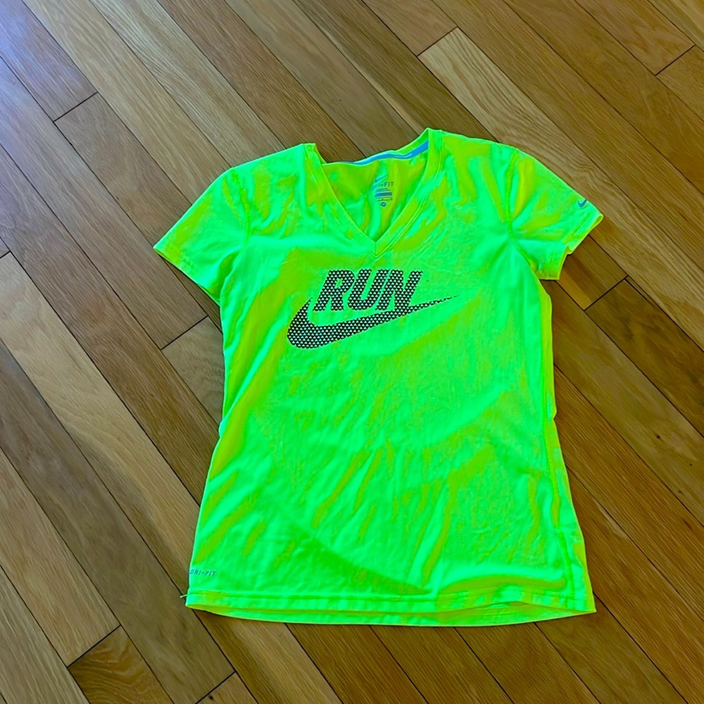 Nuke dri fit neon yellow running shirt